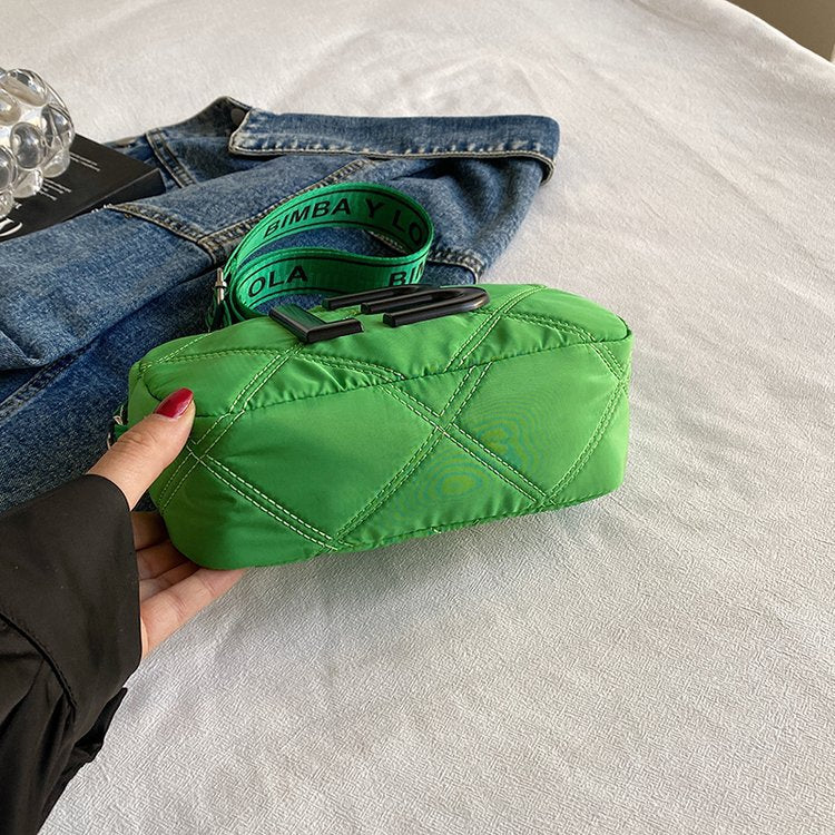Sarah Express Quilted Nylon Crossbody Messenger Bag