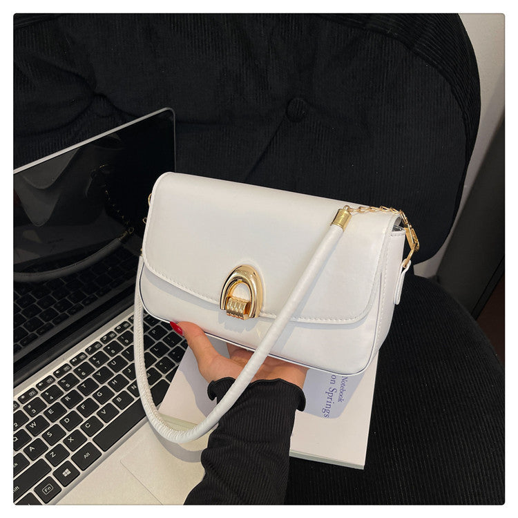Sarah Express Minimalist PU Leather Crossbody Shoulder Bag White