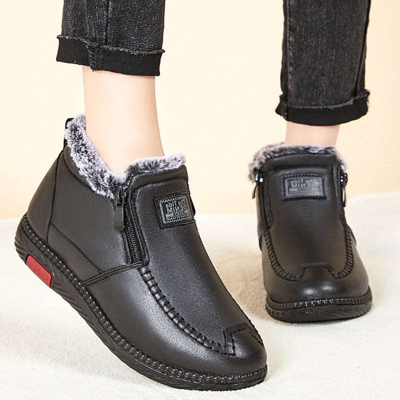 Sarah Express Plush Lined Side Zipper Ankle Boots