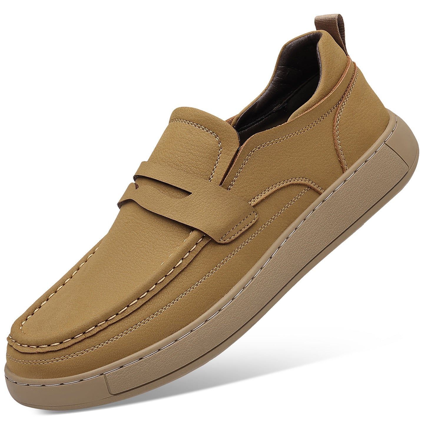 Sarah Express Men's Casual Slip-On Leather Loafers