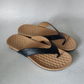 Sarah Express Women's Casual Textured Thong Sandals Black