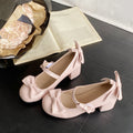 Sarah Express Women's Round Toe Bow Ballet Flats Pink