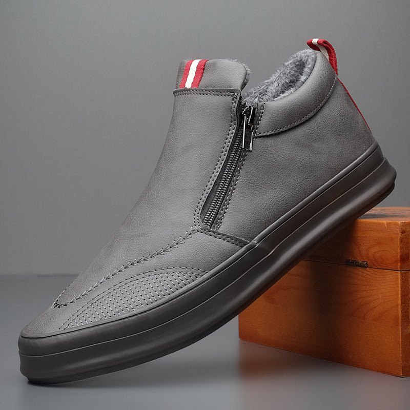 Sarah Express Men's Casual Zippered Round Toe Shoes