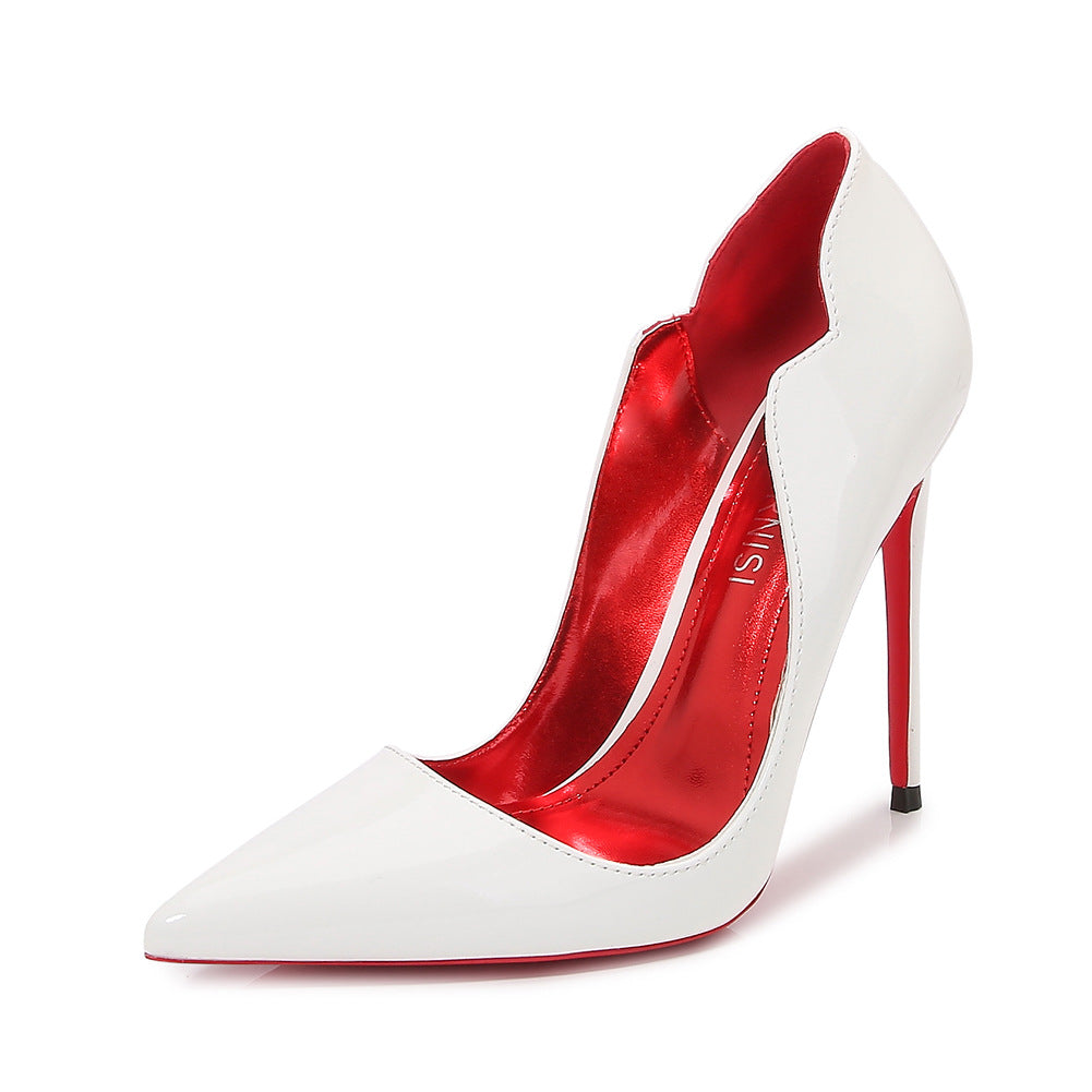Sarah Express Pointed Toe Stiletto Dress Heels White