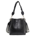 Sarah Express Structured PU Leather Crossbody Underarm Tote Black Free Size