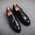 Sarah Express Men's British Style Tassel Loafers Black