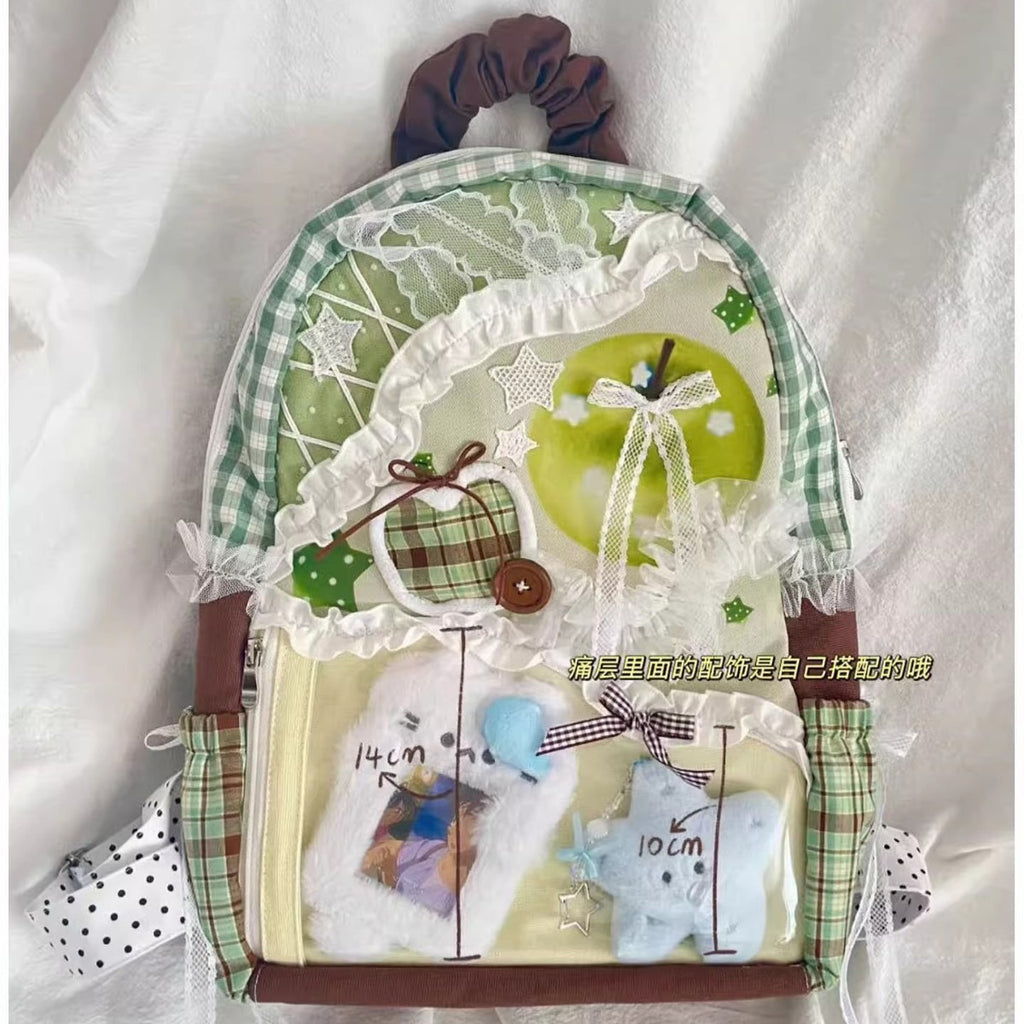 Sarah Express Plaid Canvas Patchwork School Backpack