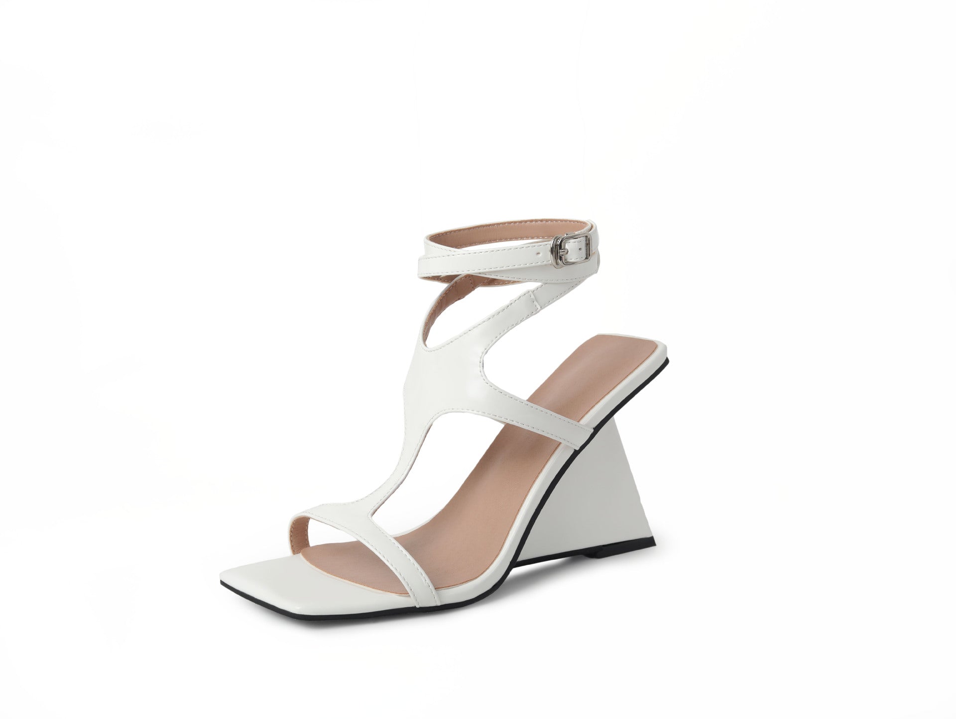 Sarah Express Women's Bow-Tie Slingback Flat Shoes White