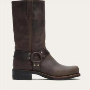 Sarah Express Men's Knee High Western Style Boots Dark Brown