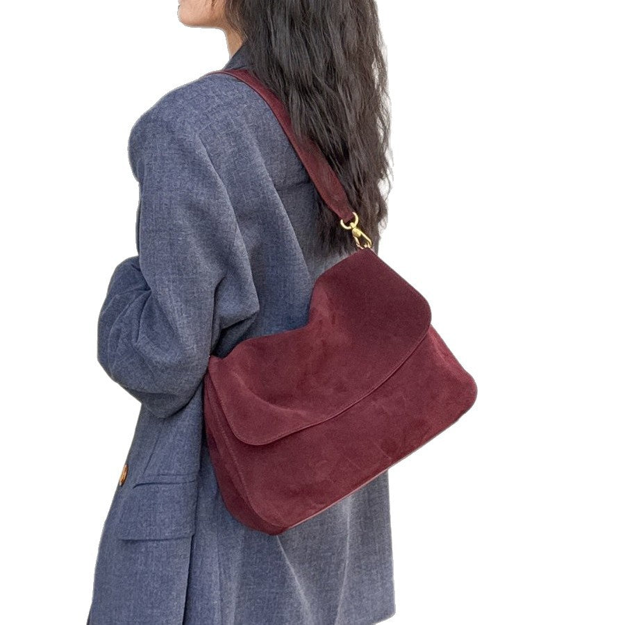 Sarah Express Patchwork Genuine Leather Crossbody Shoulder Bag