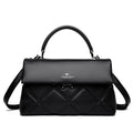 Sarah Express Structured Synthetic Leather Crossbody Handbag Black