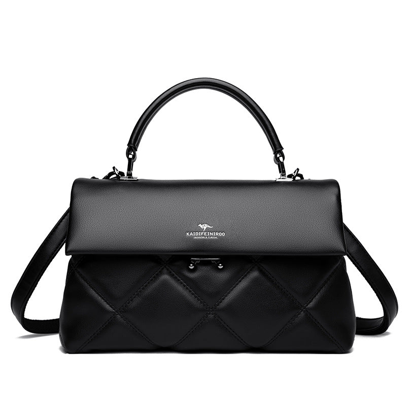 Sarah Express Structured Synthetic Leather Crossbody Handbag Black