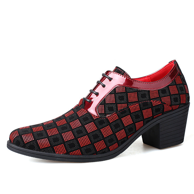 Sarah Express Checkered Pattern Lace Up Dress Heels