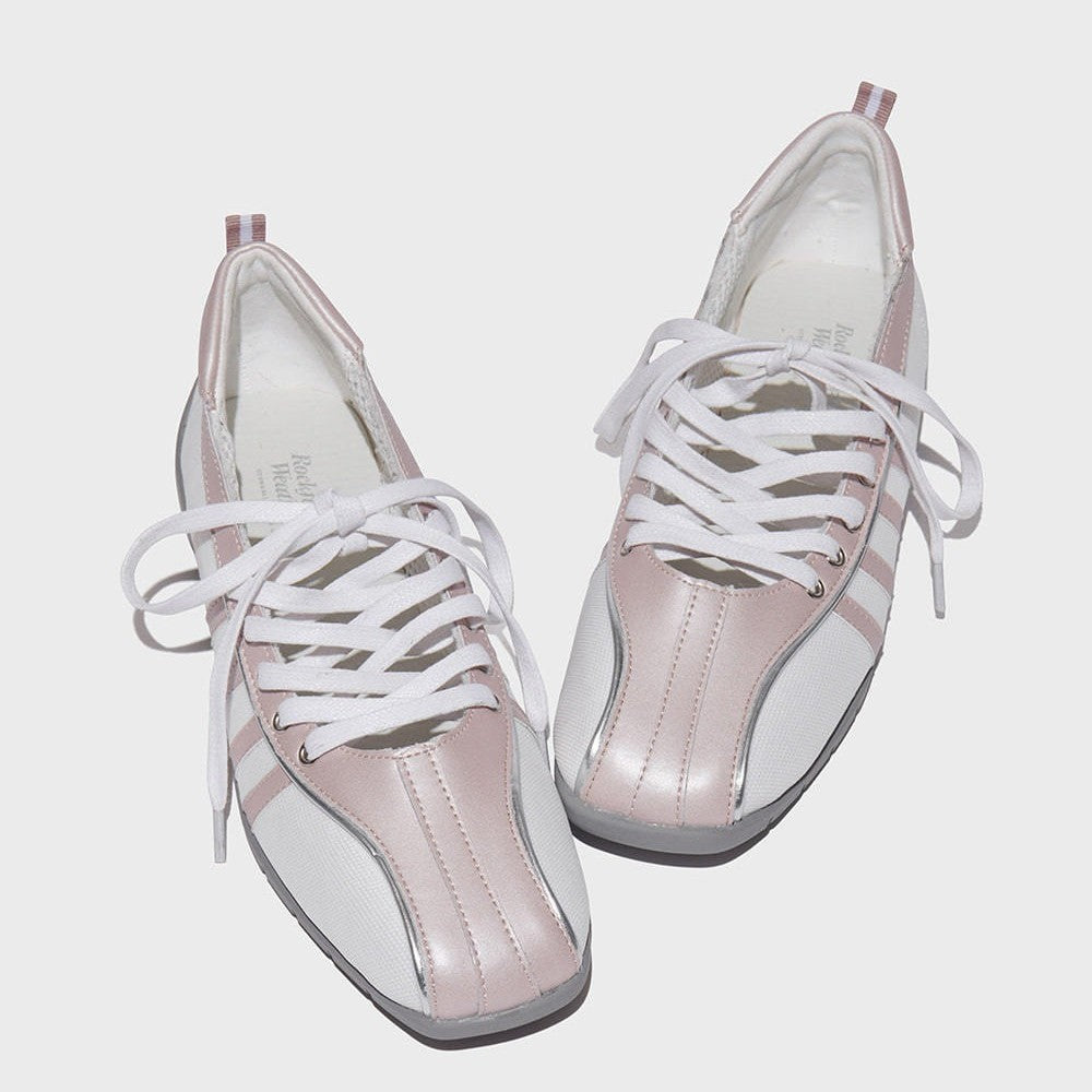Sarah Express Square Toe Ballet Flats With Ankle Straps