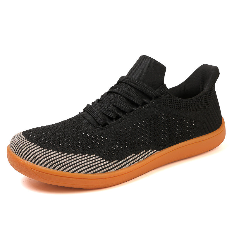 Sarah Express Unisex Wide-Toe Breathable Athletic Sneakers A98 Black Apricot