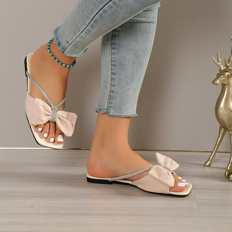 Sarah Express Women's Bow-Knot Slip-On Outdoor Slippers