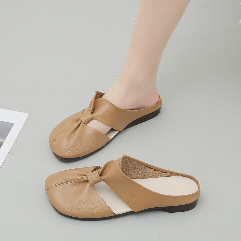 Sarah Express Women's Casual Closed-Toe Flat Mule Slippers