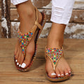 Sarah Express Bohemia Clip Toe Rome Beach Sandals Brown