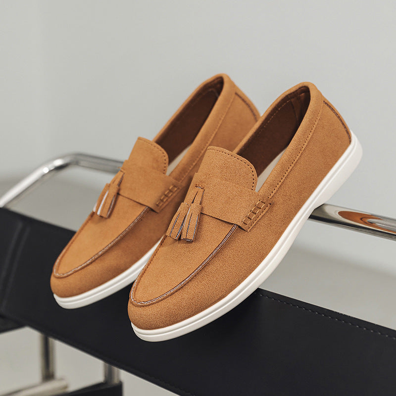 Sarah Express Men's Suede Tassel Slip-On Loafers