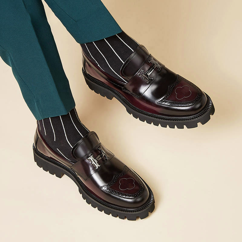 Sarah Express Men's Matte Leather Business Loafers
