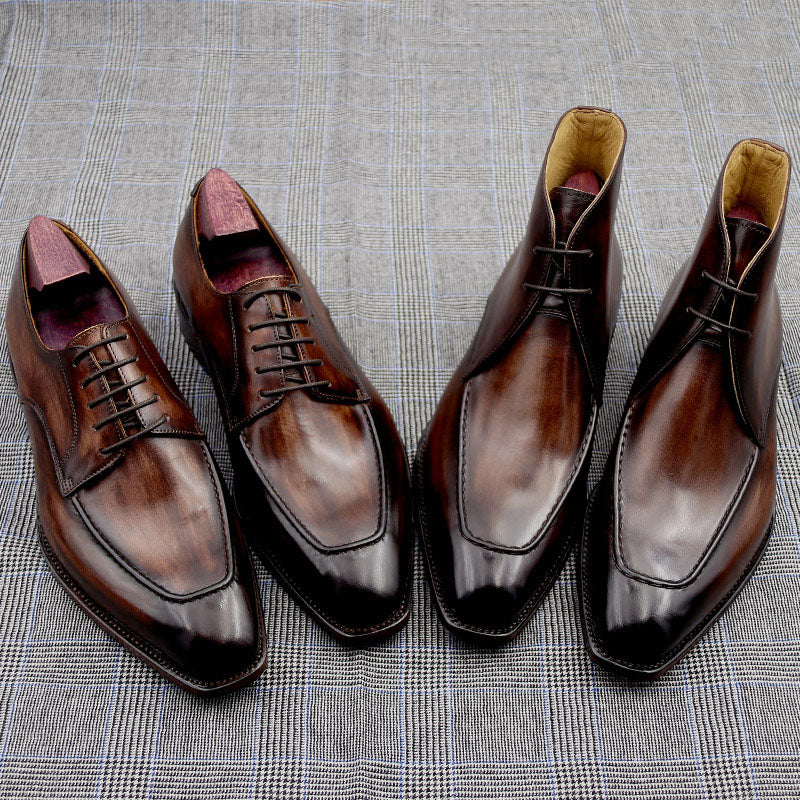Sarah Express Handmade Men's Leather Ankle Boots
