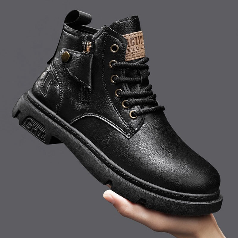 Sarah Express Retro British Style Men's Martin Boots L985 Black