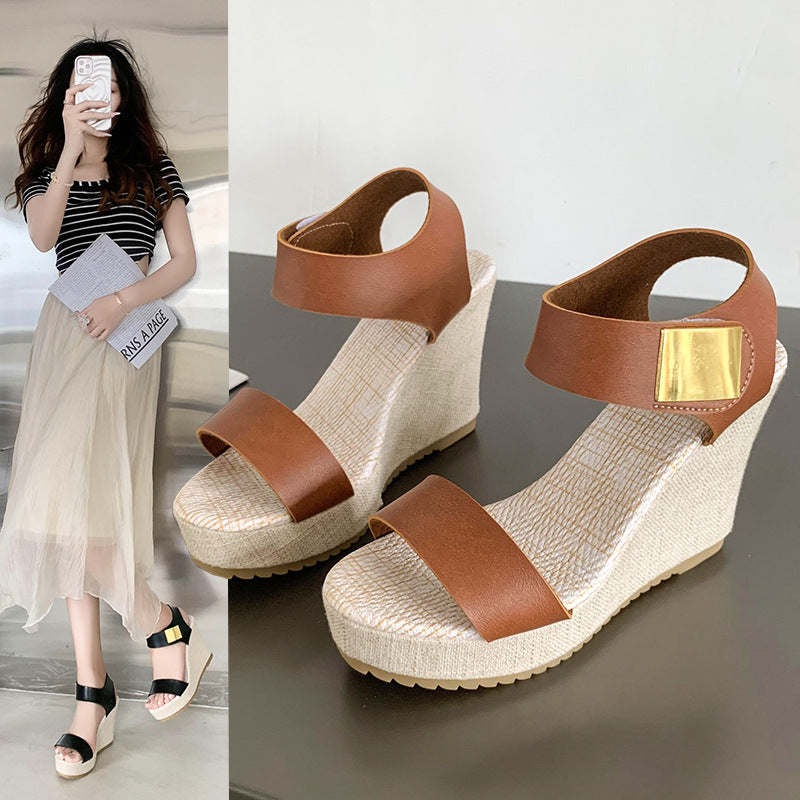 Sarah Express Thick-soled Wedge Platform Sandals