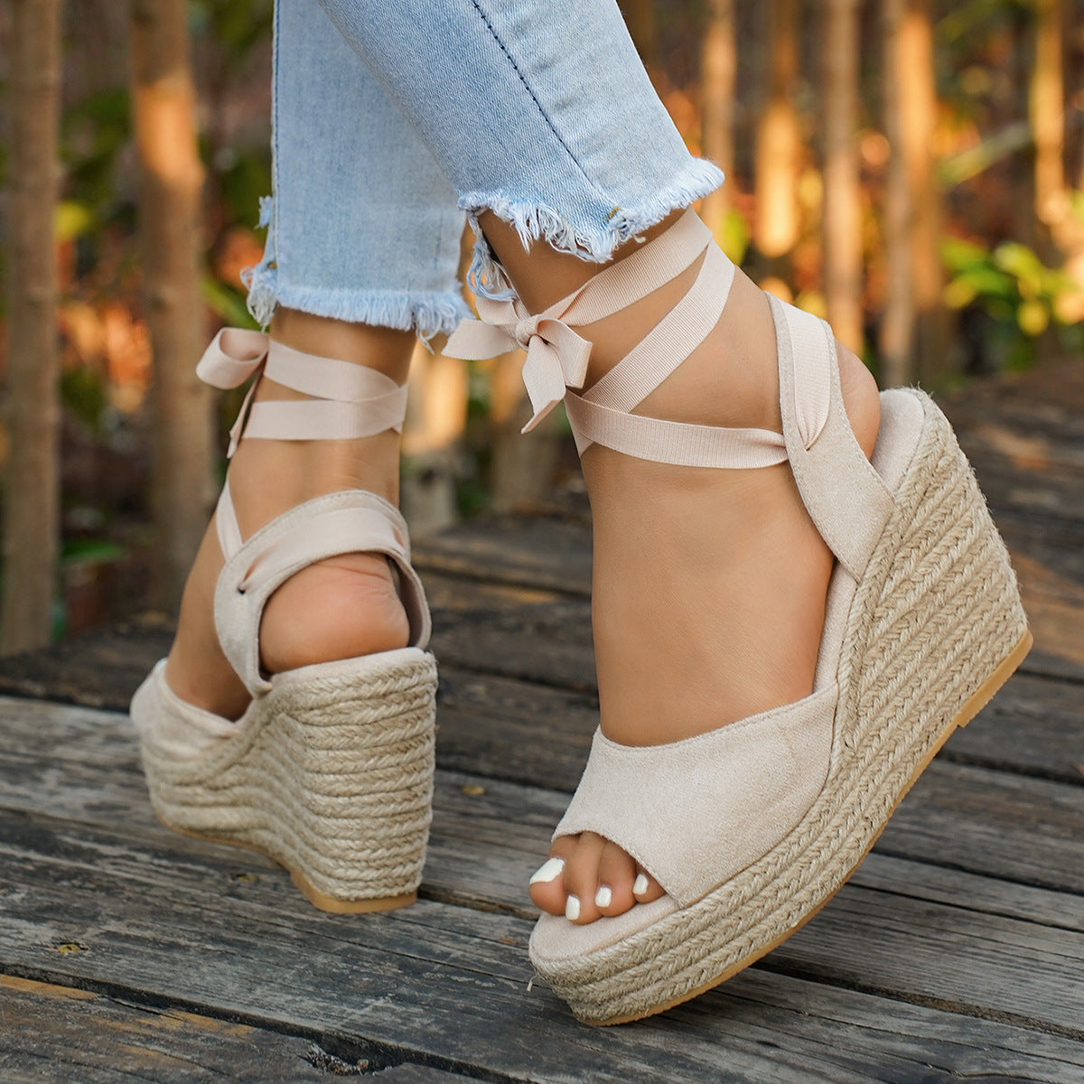 Sarah Express Wrap-Strap Open-Toe High-Heel Sandals