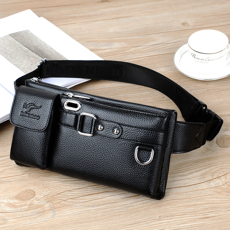 Sarah Express Compact Leather Waist Bag for Men