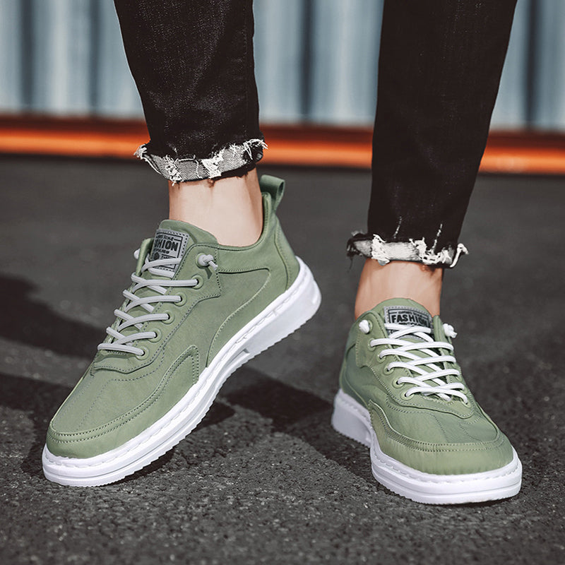 Sarah Express Men's Letter Print Platform Canvas Sneakers