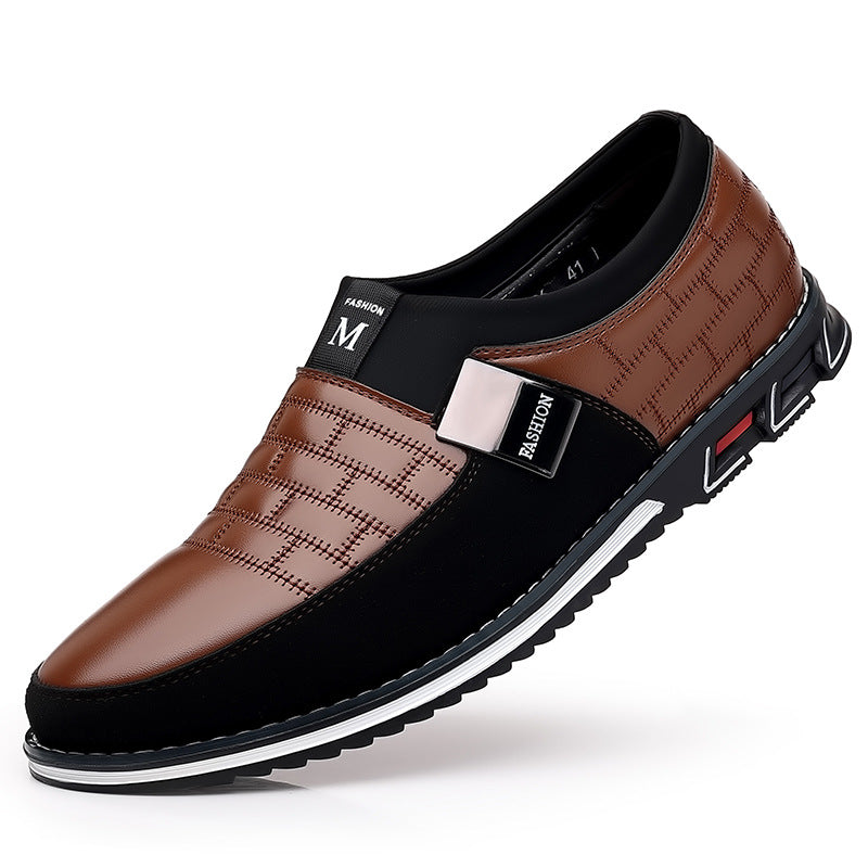 Sarah Express Casual Slip-On Grid Texture Loafers