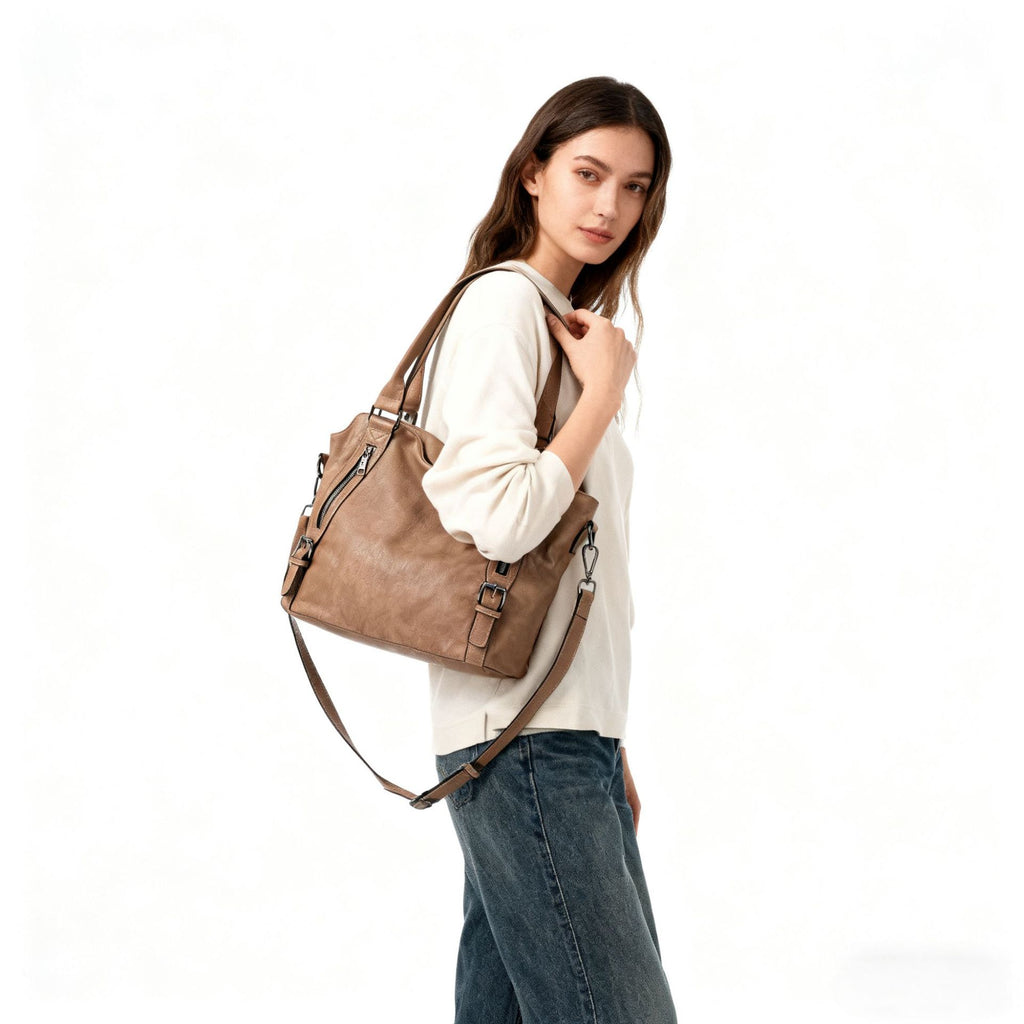 Sarah Express Spacious Vertical PU Leather Crossbody Handbag