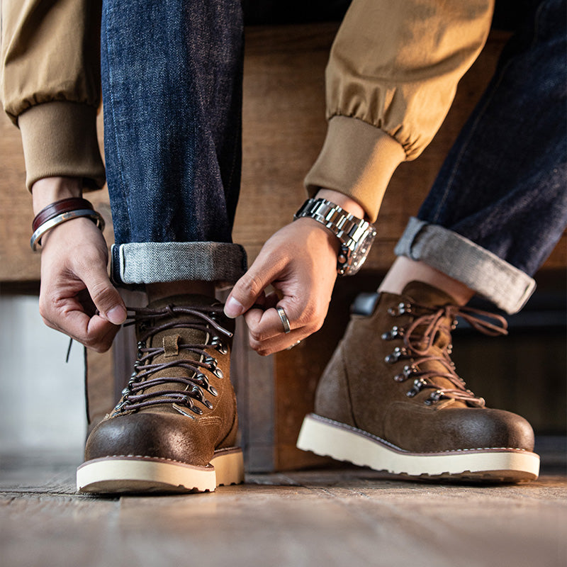 Sarah Express Men's Retro Mountaineering High-top Boots