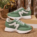 Sarah Express Women's Chunky Platform Lace-Up Sneakers Green