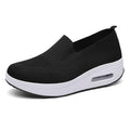 Sarah Express Women's Mesh Slip-On Casual Platform Shoes Black