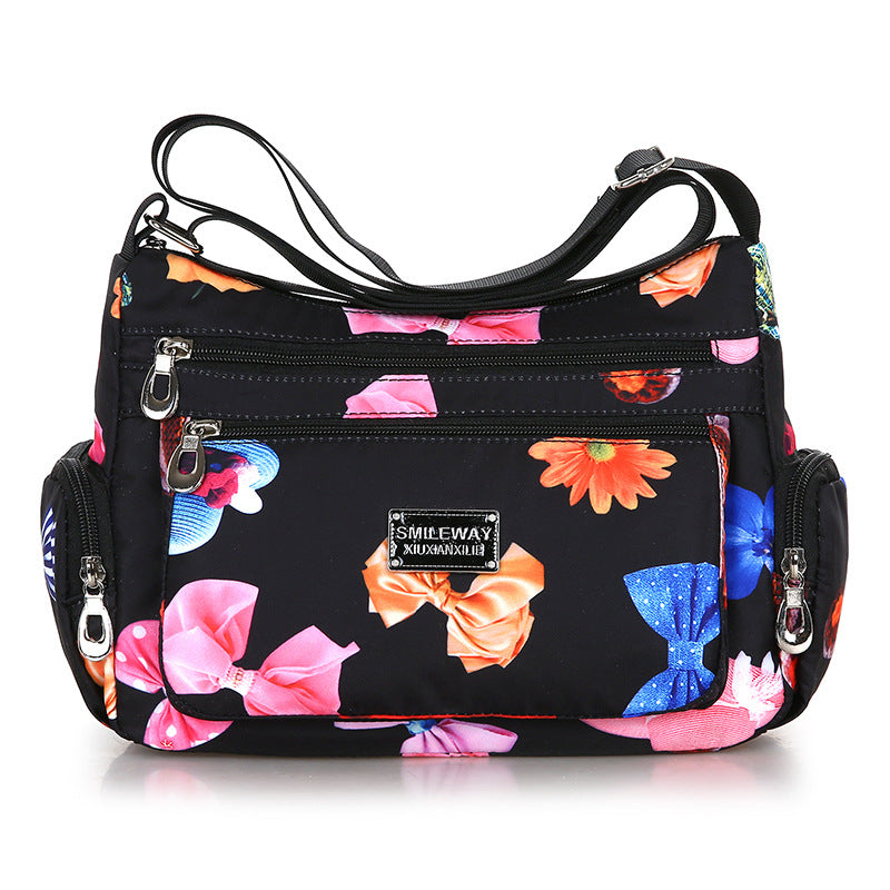 Sarah Express Printed Canvas Crossbody Shoulder Bag