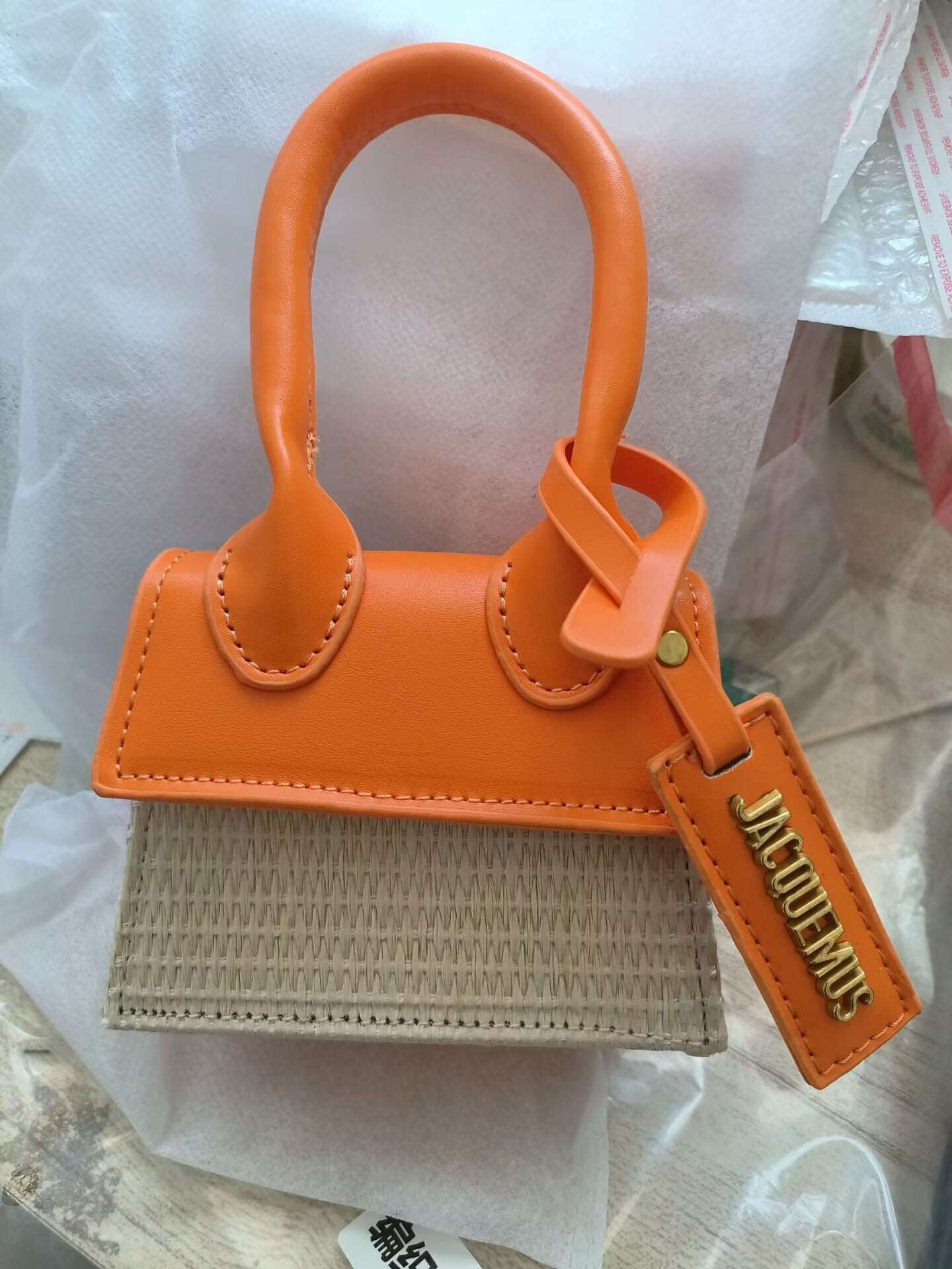 Sarah Express Woven Structured Mini Crossbody Bag
