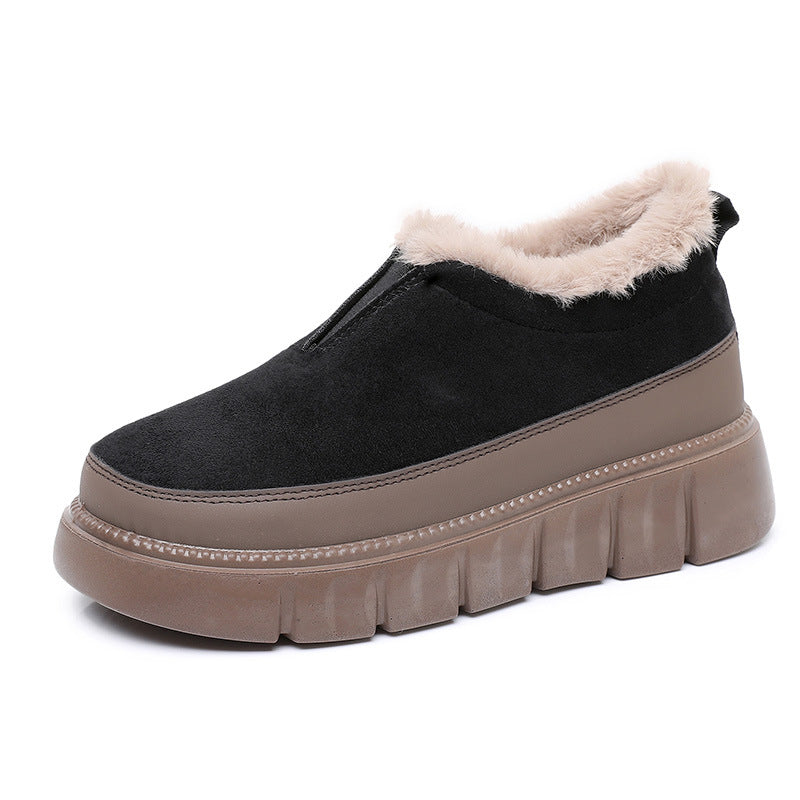 Sarah Express Women's Insulated Slip-On Winter Snow Boots Black