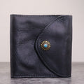 Sarah Express Genuine Leather Multi-Functional Coin Purse Wallet Black