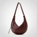 Sarah Express Top-Grain Cowhide Dumpling Crossbody Bag Wine red