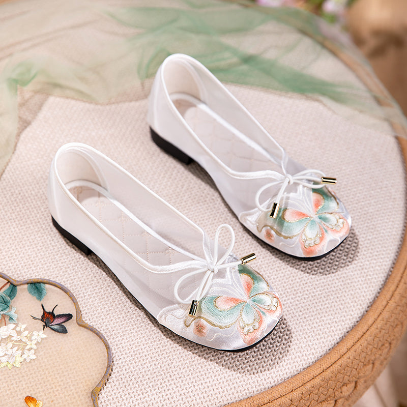 Sarah Express Butterfly Embroidered Mesh Breathable Flats