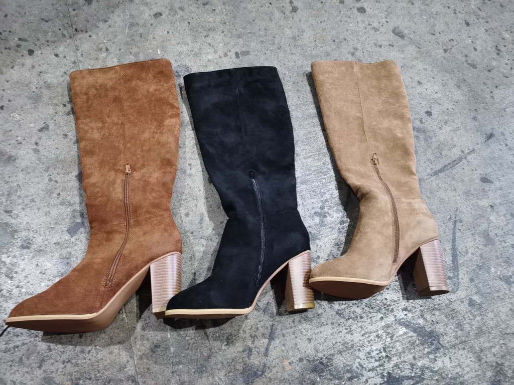Sarah Express Chunky Heel Thigh-High Boots for Women