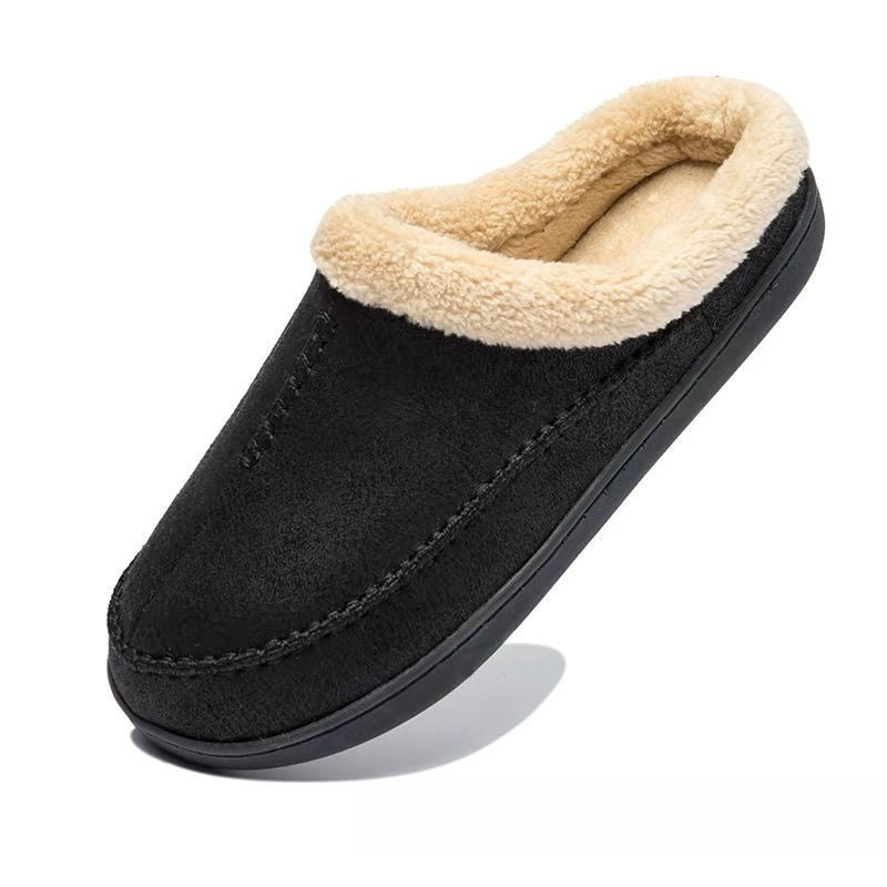 Sarah Express Men's Fur-Lined Non-Slip Indoor Slippers
