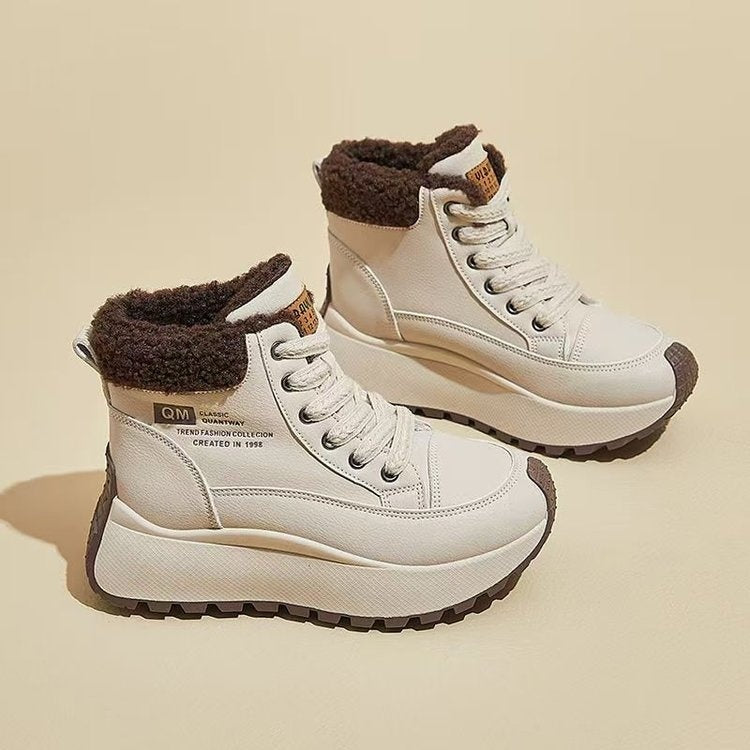Sarah Express Fleece Lined High Top Winter Sneakers