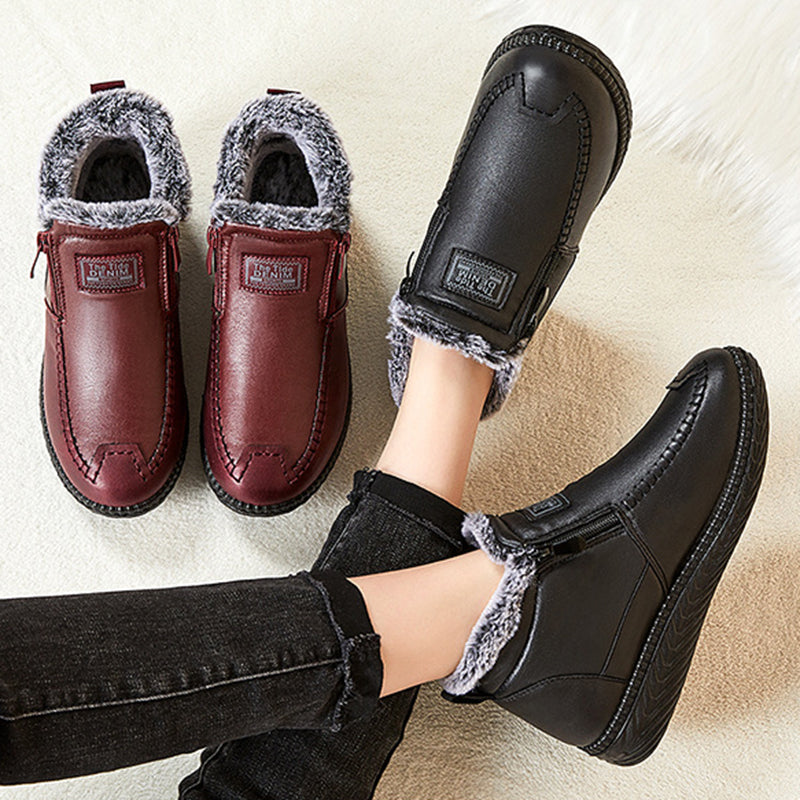 Sarah Express Plush Lined Side Zipper Ankle Boots