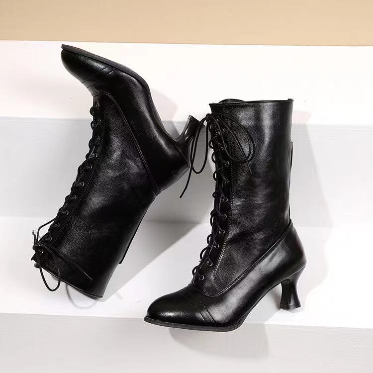 Sarah Express Women's Lace-Up Mid-Calf Boots