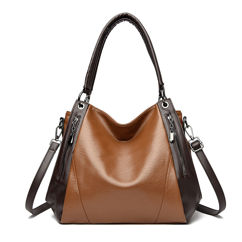Sarah Express Urban Minimalist Soft Leather Tote Bag Yellow