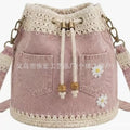 Womens Versatile Retro Denim Patchwork Crochet Bag – product detail alternate view 10