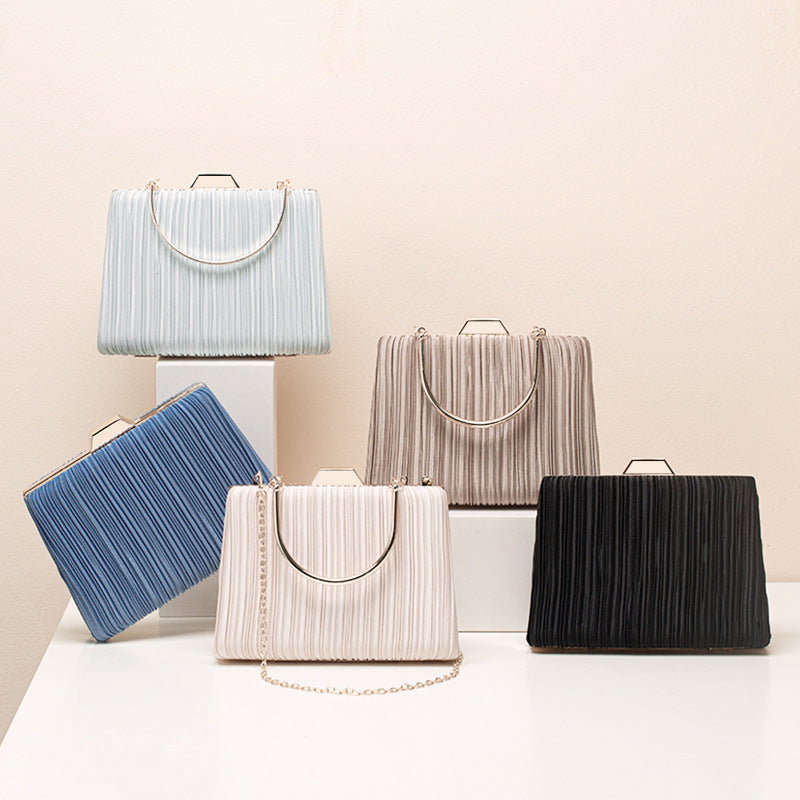 Sarah Express Pleated Evening Clutch Shoulder Bag