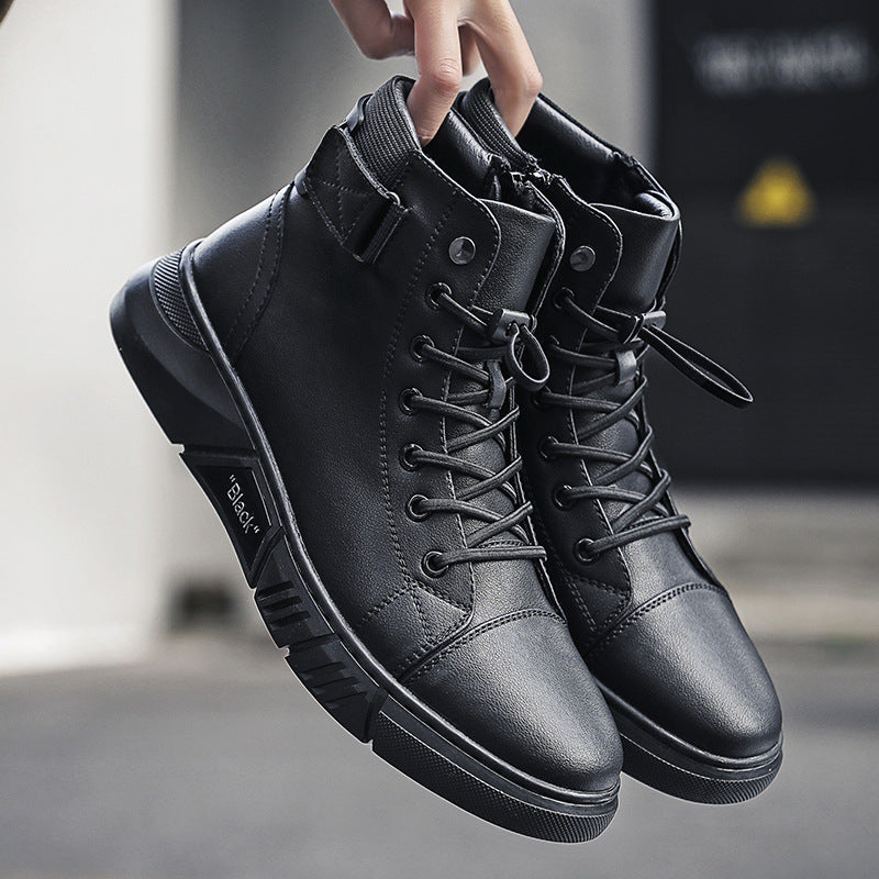 Sarah Express Men's High-Top Leather Martin Boots